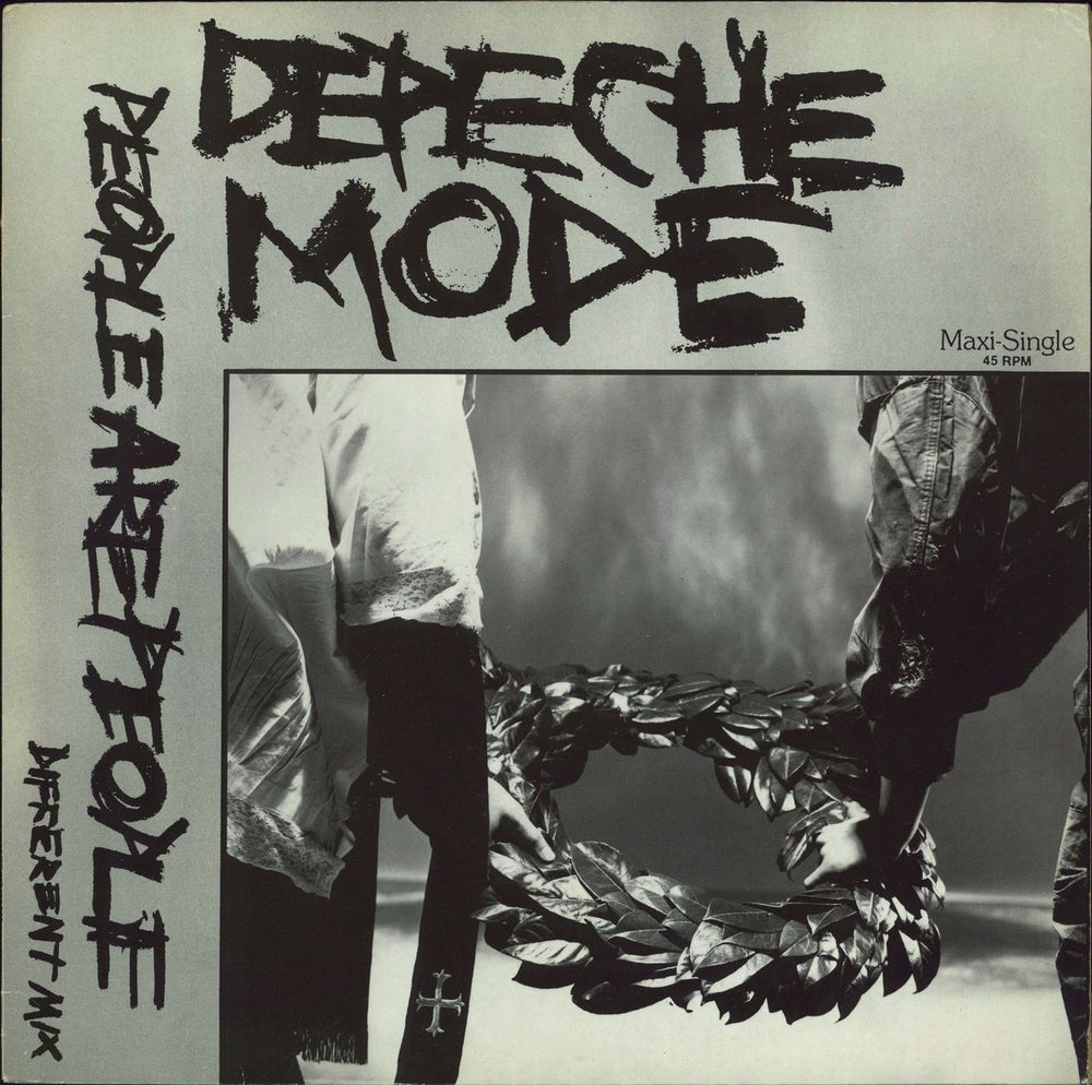 Depeche Mode People Are People - Green Marbled German 12" vinyl single (12 inch record / Maxi-single) INT126.820