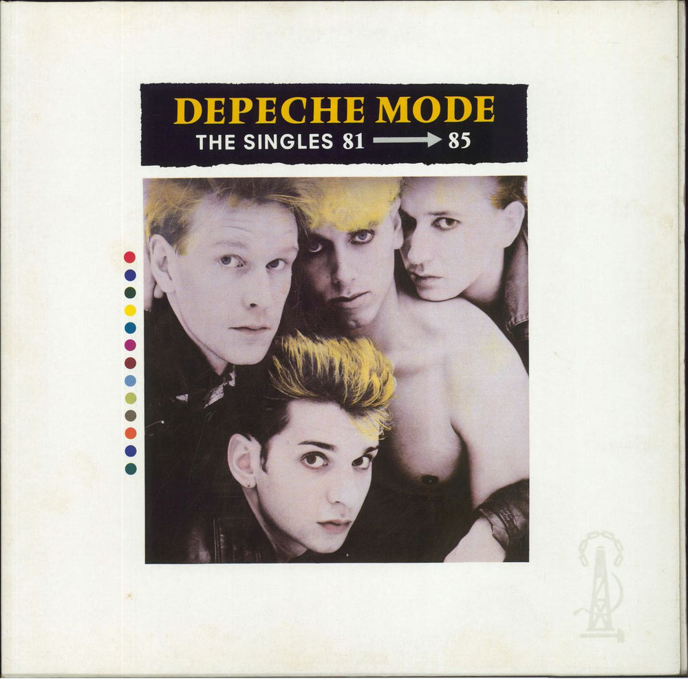 Depeche Mode The Singles 81-85 - Grey + Metallic Print German vinyl LP album (LP record) INT146.817