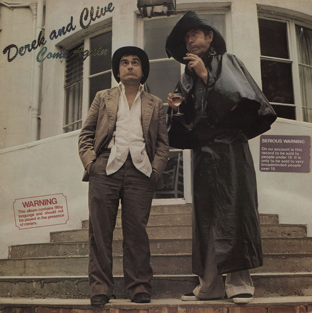 Derek And Clive Come Again - Serious Warning sticker UK vinyl LP album (LP record) V2094