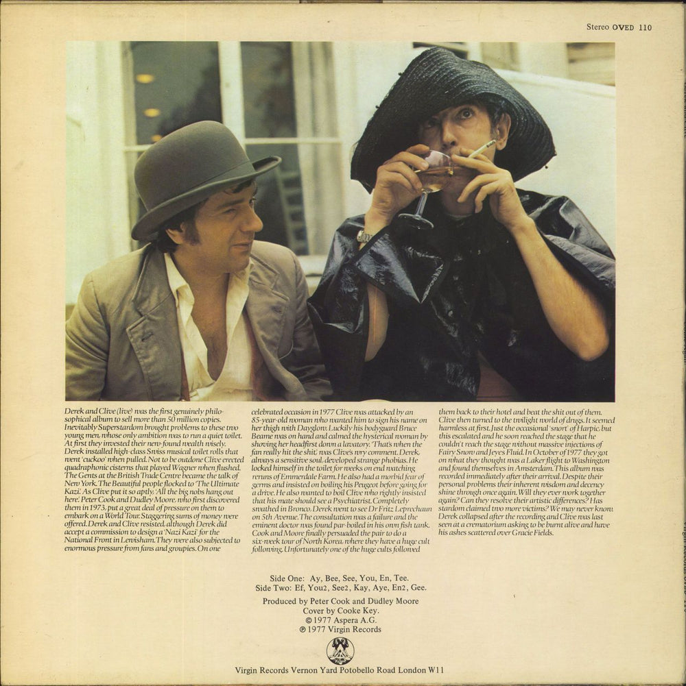 Derek And Clive Come Again UK vinyl LP album (LP record)