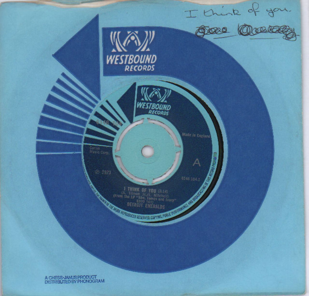 Detroit Emeralds I Think Of You UK 7" vinyl single (7 inch record / 45) 6146104