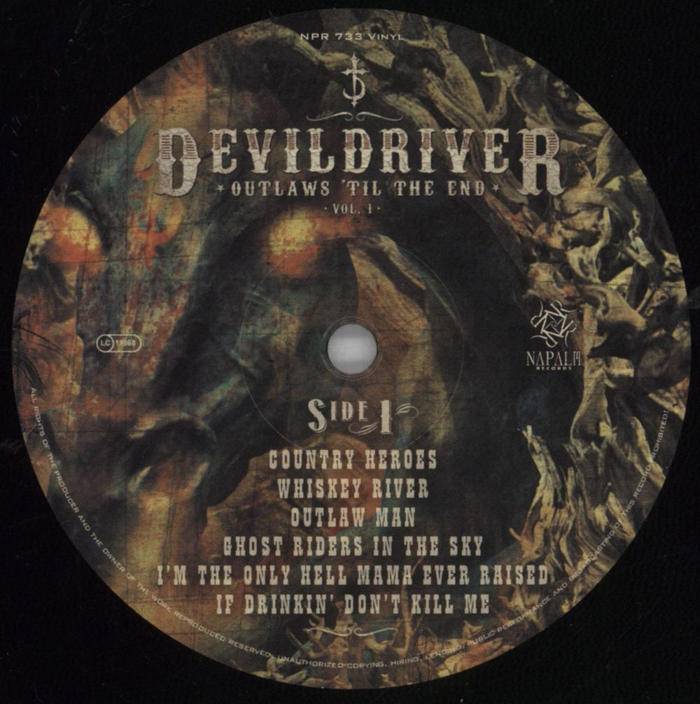 DevilDriver Outlaws 'Til The End, Vol. 1 UK vinyl LP album (LP record) 1Q0LPOU817529