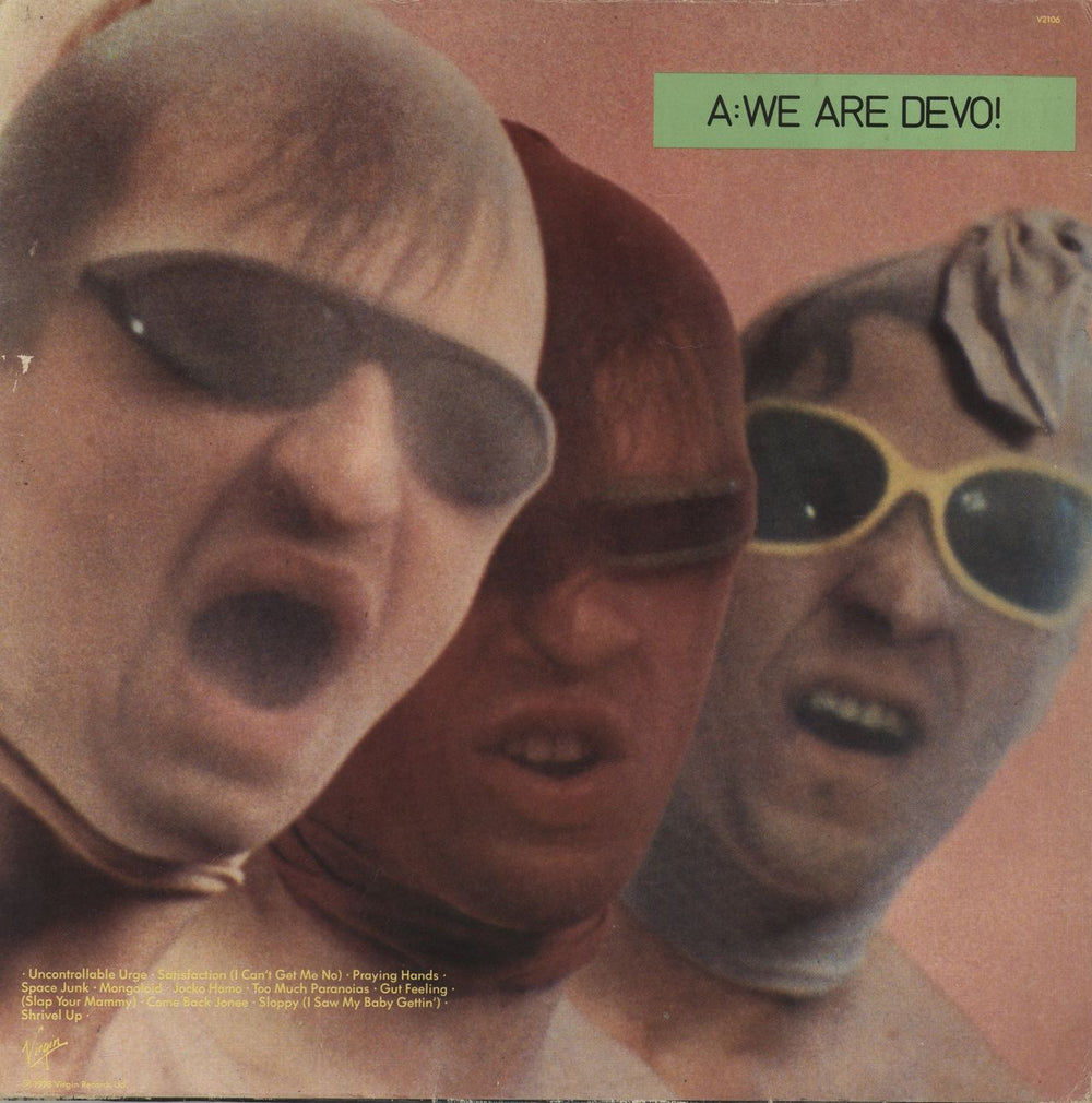 Devo Q: Are We Not Men? A: We Are Devo! - Red Vinyl - VG Sleeve UK vinyl LP album (LP record)