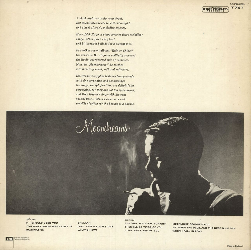 Dick Haymes Moondreams Dutch vinyl LP album (LP record)