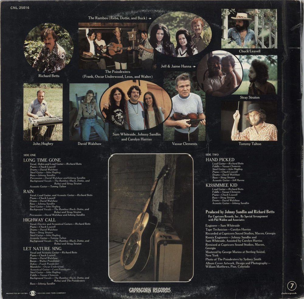 Dickey Betts Highway Call South African vinyl LP album (LP record)