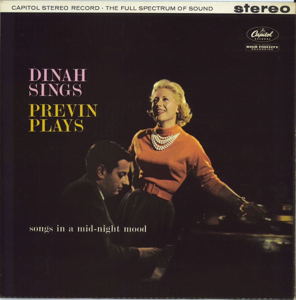 Dinah Shore Dinah Sings, Previn Plays UK vinyl LP album (LP record) ST1422