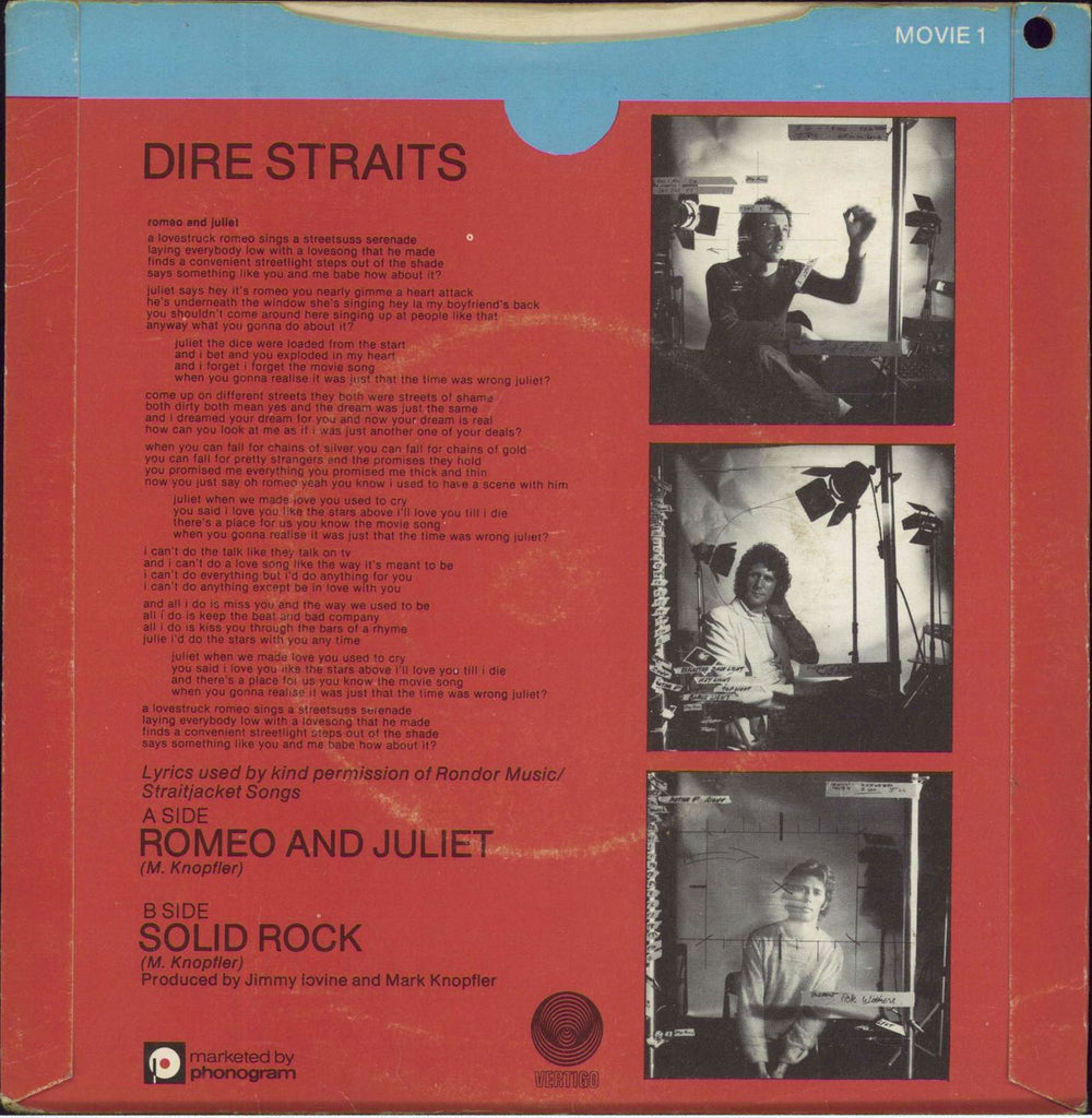 Dire Straits Romeo & Juliet + Red & Blue Sleeve French 7" vinyl single (7 inch record / 45)