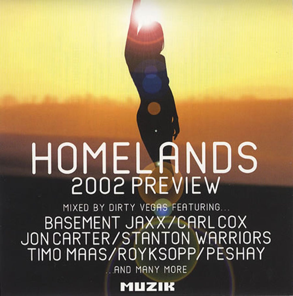 Dirty Vegas Muzik - Homelands 2002 Preview US CD album (CDLP) MUSIZ/VEGAS01