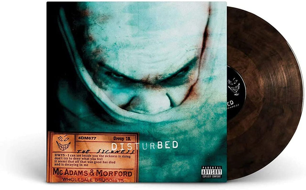 Disturbed The Sickness - 20th Anniversary - Smoky Black Vinyl - Sealed UK vinyl LP album (LP record) 093624928287