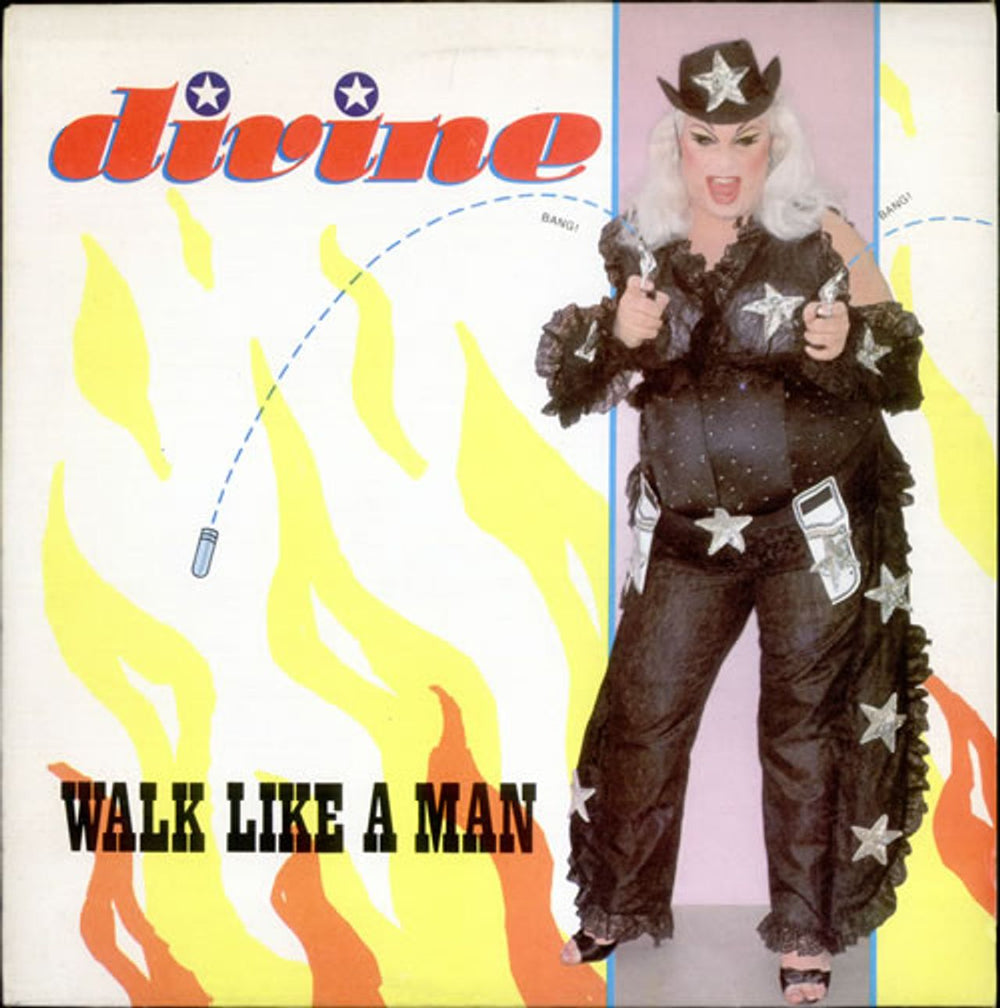 Divine (80's) Walk Like A Man UK 12" vinyl single (12 inch record / Maxi-single) ENAT125