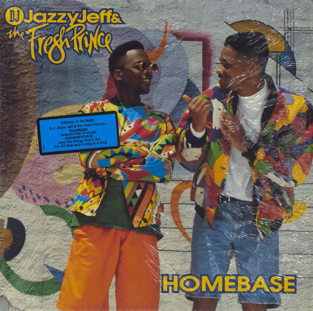 DJ Jazzy Jeff & The Fresh Prince Homebase - stickered shrink US vinyl LP album (LP record) 1392-1-J