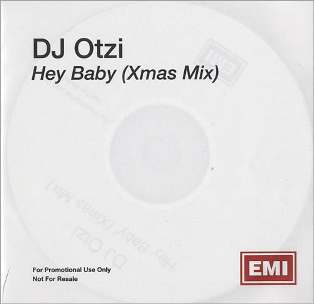 DJ Otzi Hey Baby - Xmas Mix UK Promo CD-R acetate CD-R ACETATE