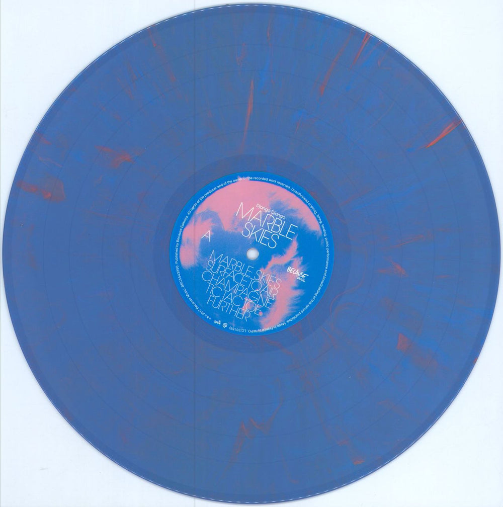 Django Django Marble Skies - Blue & Pink Vinyl - Autographed UK vinyl LP album (LP record) E2KLPMA780434