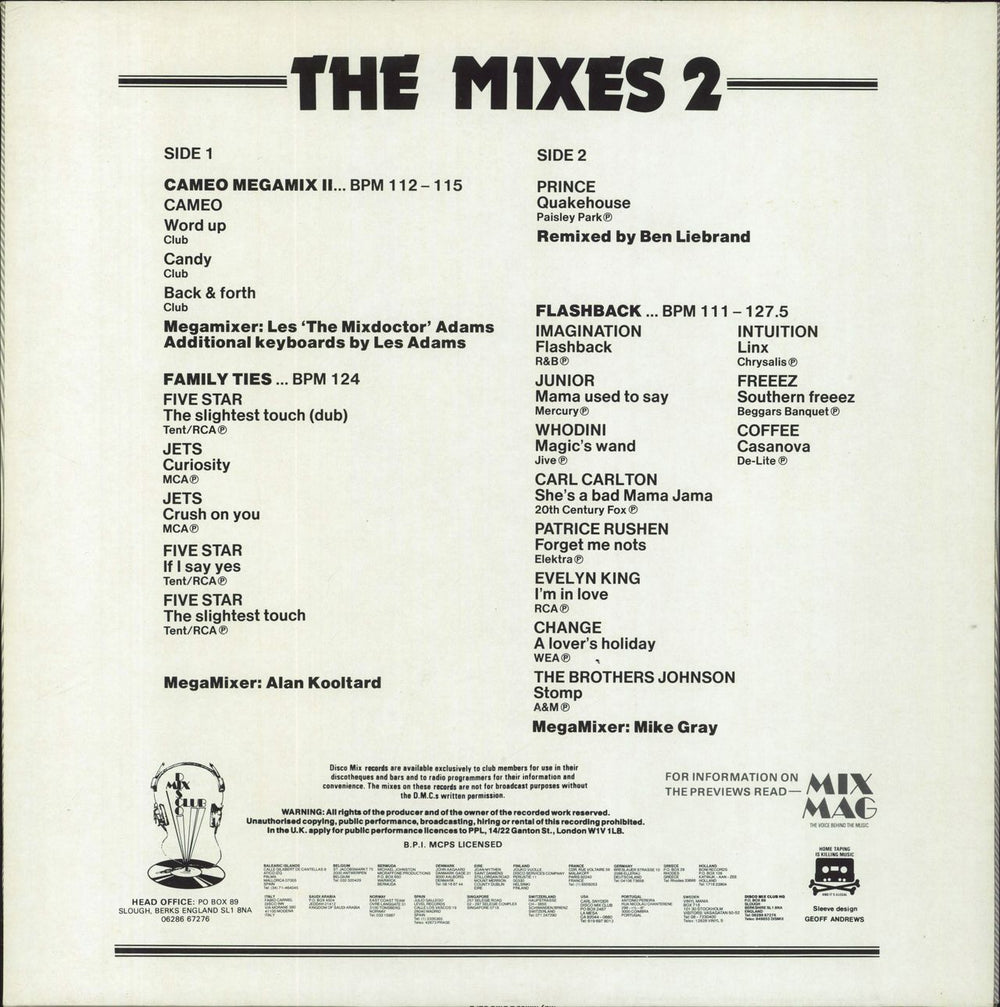 DMC May 87 Mixes 2 UK Promo 12" vinyl single (12 inch record / Maxi-single)