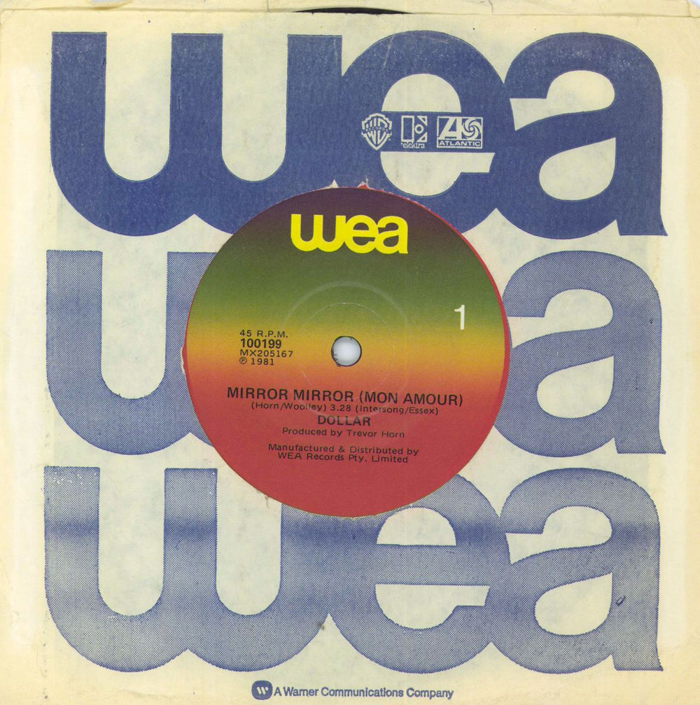 Dollar Mirror Mirror New Zealand 7" vinyl single (7 inch record / 45) 100199