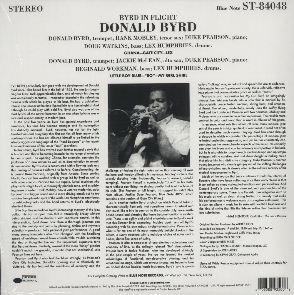 Donald Byrd Byrd In Flight - 180gram Vinyl - Sealed US vinyl LP album (LP record) 602508935008