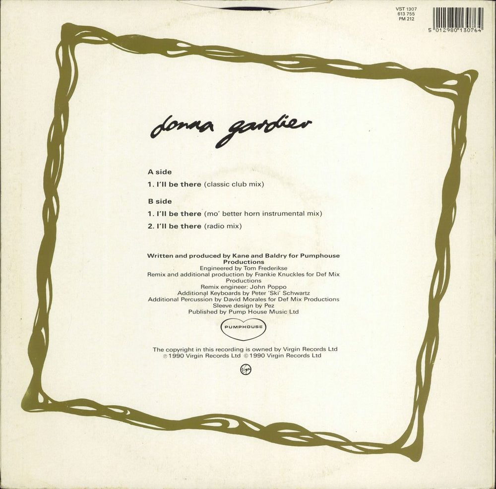 Donna Gardier I'll Be There UK 12" vinyl single (12 inch record / Maxi-single) 5012980130764