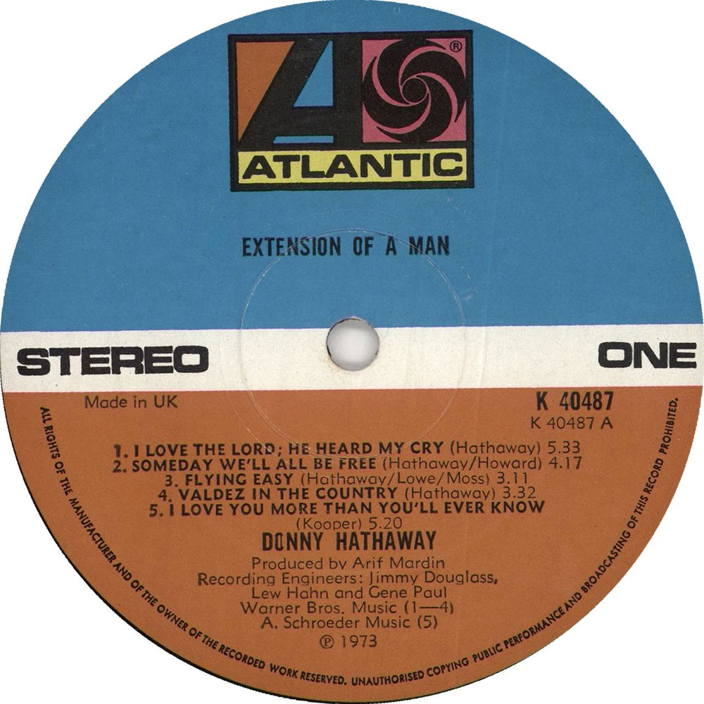 Donny Hathaway Extensions Of A Man UK vinyl LP album (LP record) DYHLPEX726705