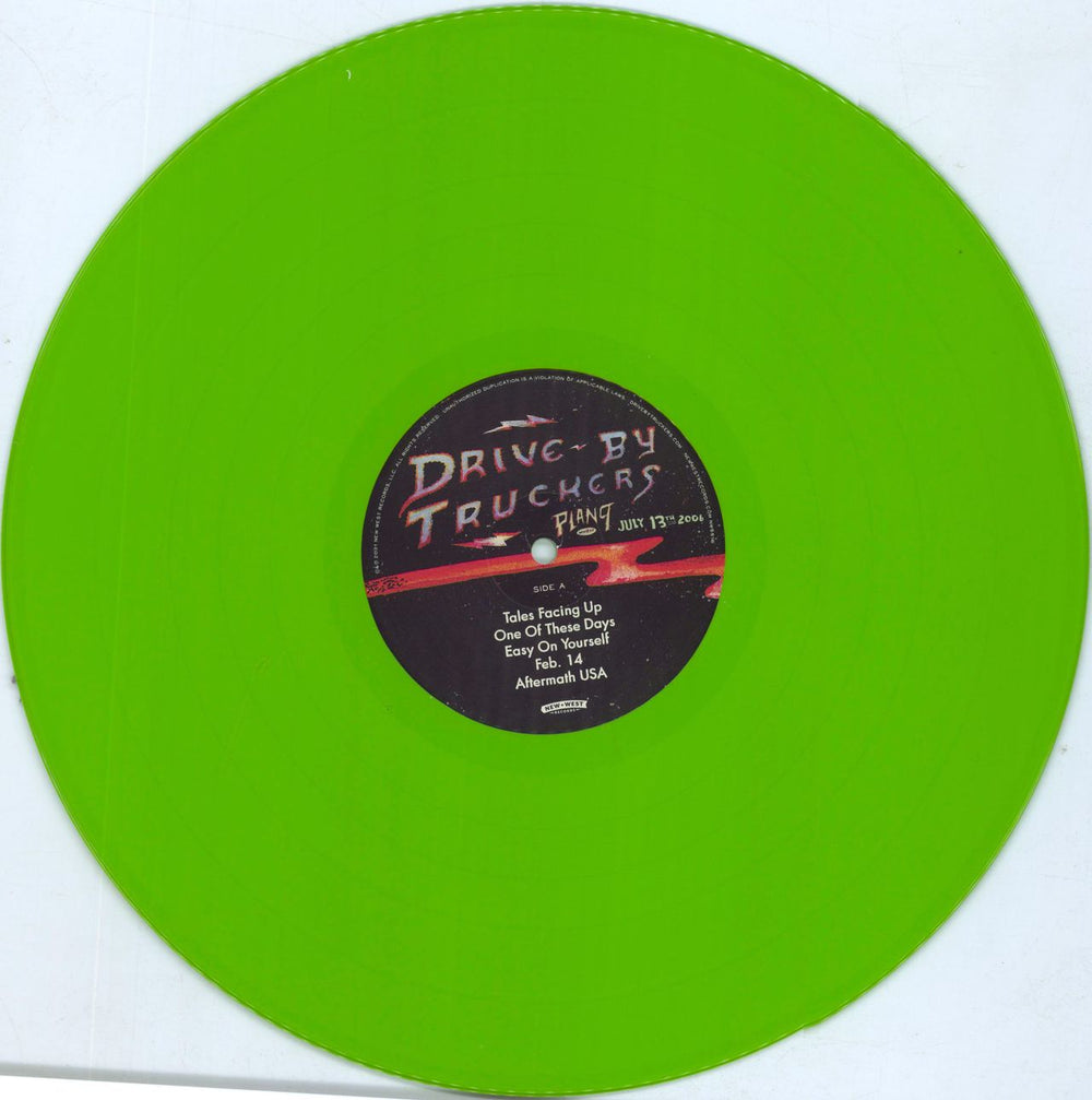 Drive-By Truckers Plan 9 Records July 13, 2006 - Lime Green Vinyl US 3-LP vinyl record set (Triple LP Album) 0T73LPL812180