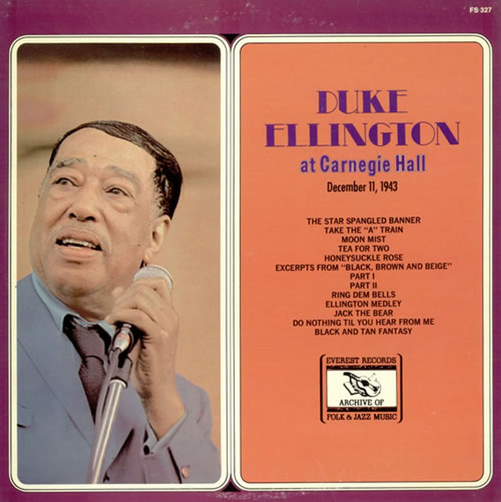 Duke Ellington At Carnegie Hall - December 11, 1943 US vinyl LP album (LP record) FS327