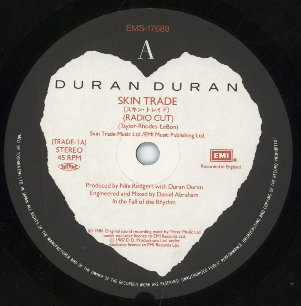 Duran Duran Skin Trade Japanese 7" vinyl single (7 inch record / 45) DDN07SK97046