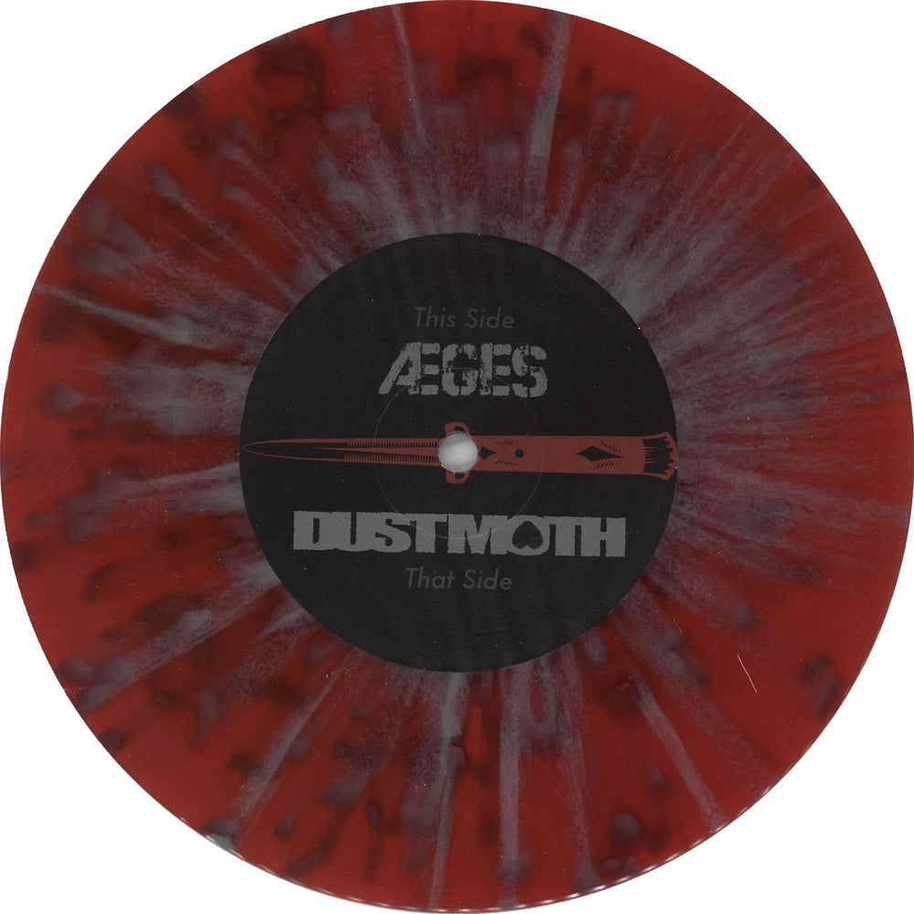 Dust Moth Bad Blood EP - Red & Grey Splattered Vinyl US 7" vinyl single (7 inch record / 45) 3VW07BA765250