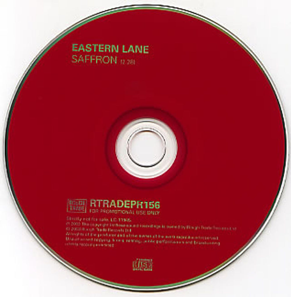 Eastern Lane Saffron UK Promo CD single (CD5 / 5") RTRADEPR156