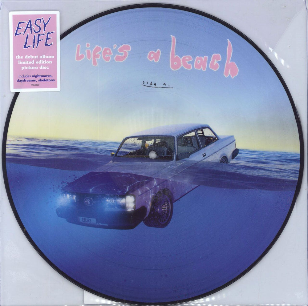 Easy Life Life's A Beach + Autographed Card UK picture disc LP (vinyl picture disc album) 3564099