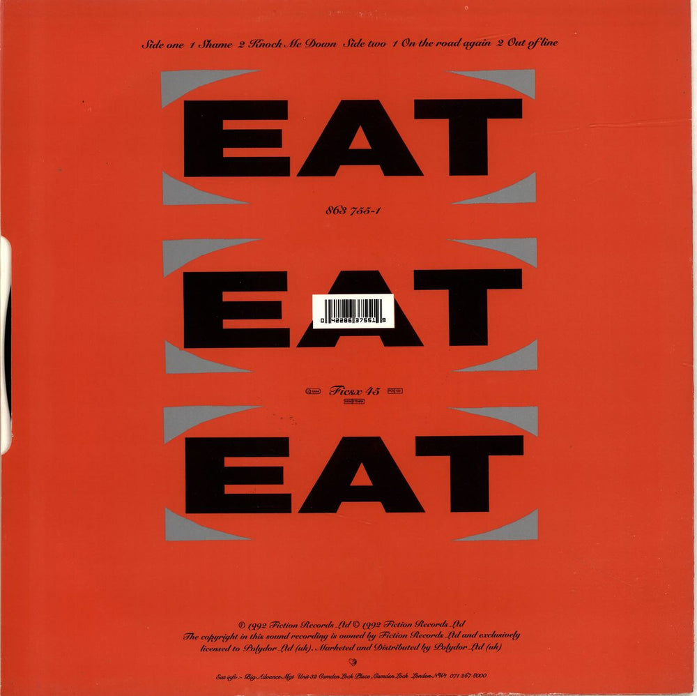 Eat Shame UK 12" vinyl single (12 inch record / Maxi-single) 042286375519