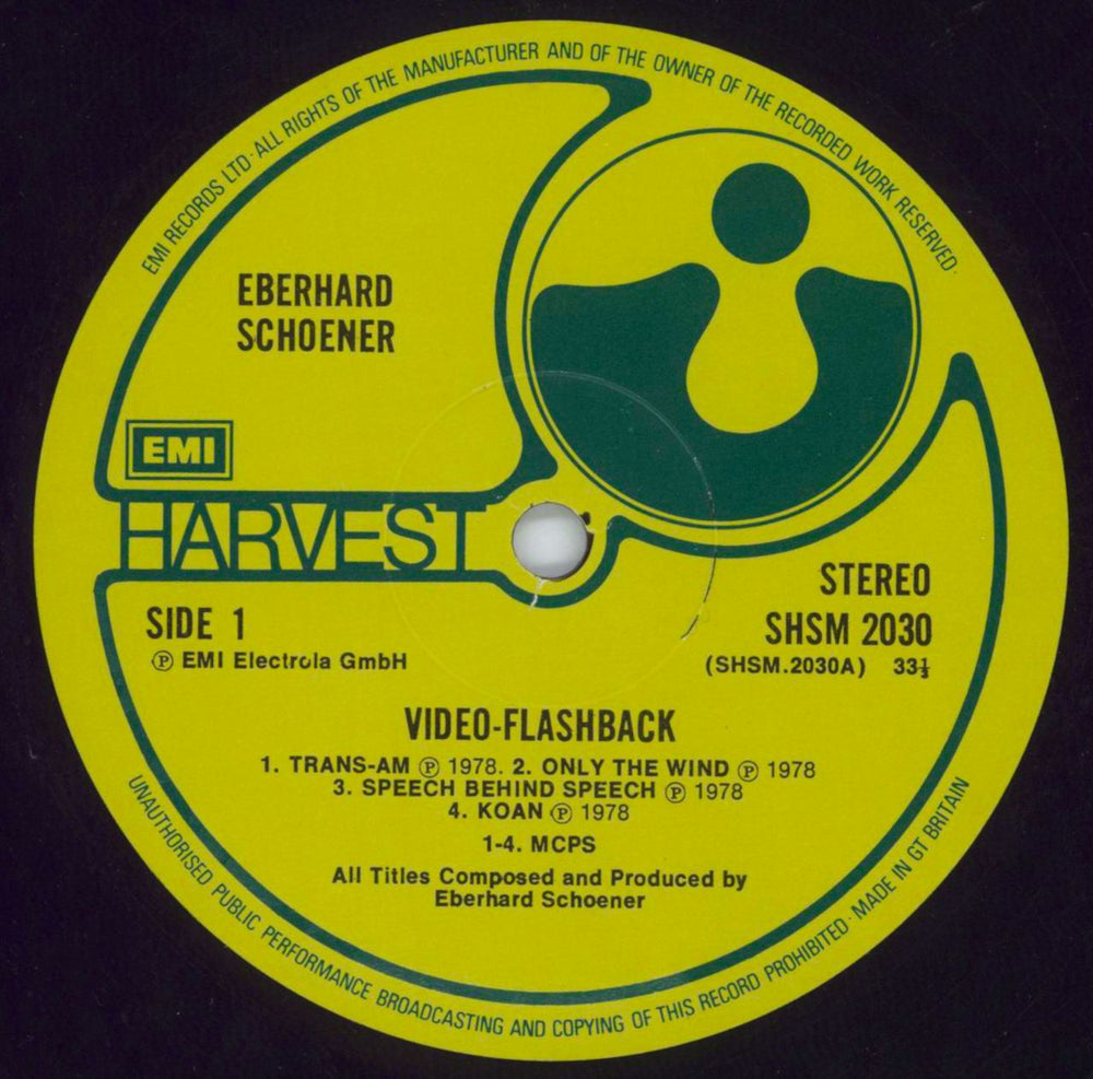 Eberhard Schoener Video Flashback UK vinyl LP album (LP record) EBELPVI195469