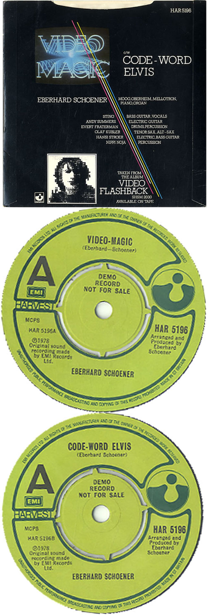 Eberhard Schoener Video Magic UK Promo 7" vinyl single (7 inch record / 45) EBE07VI55995