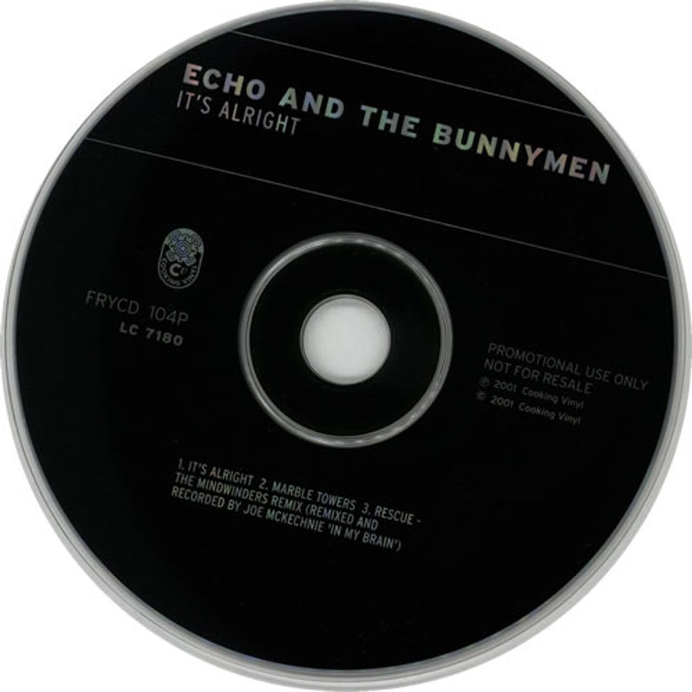 Echo & The Bunnymen It's Alright UK Promo CD single (CD5 / 5") ECHC5IT182122