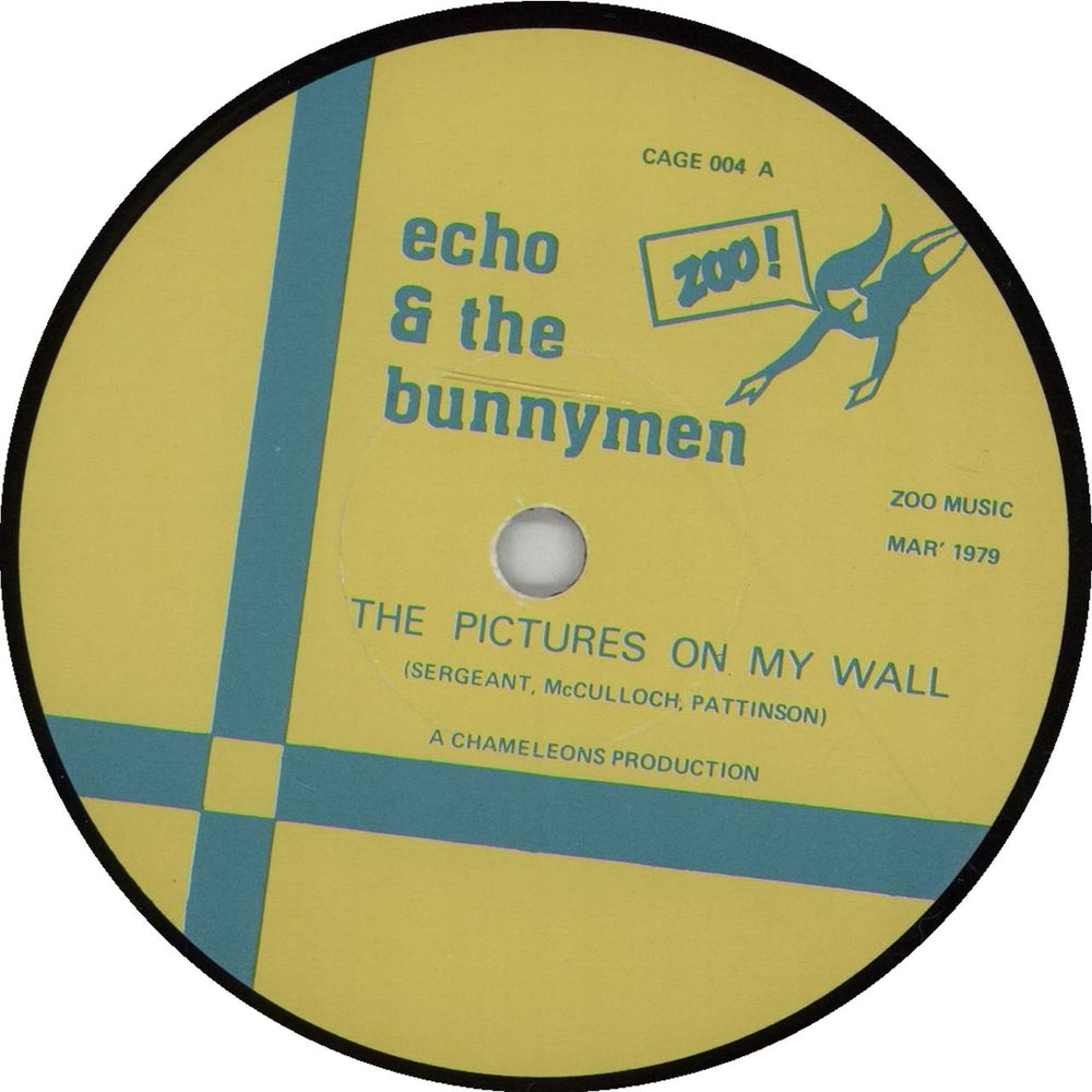 Echo & The Bunnymen The Pictures On My Wall - 2nd UK 7" vinyl single (7 inch record / 45) ECH07TH676853