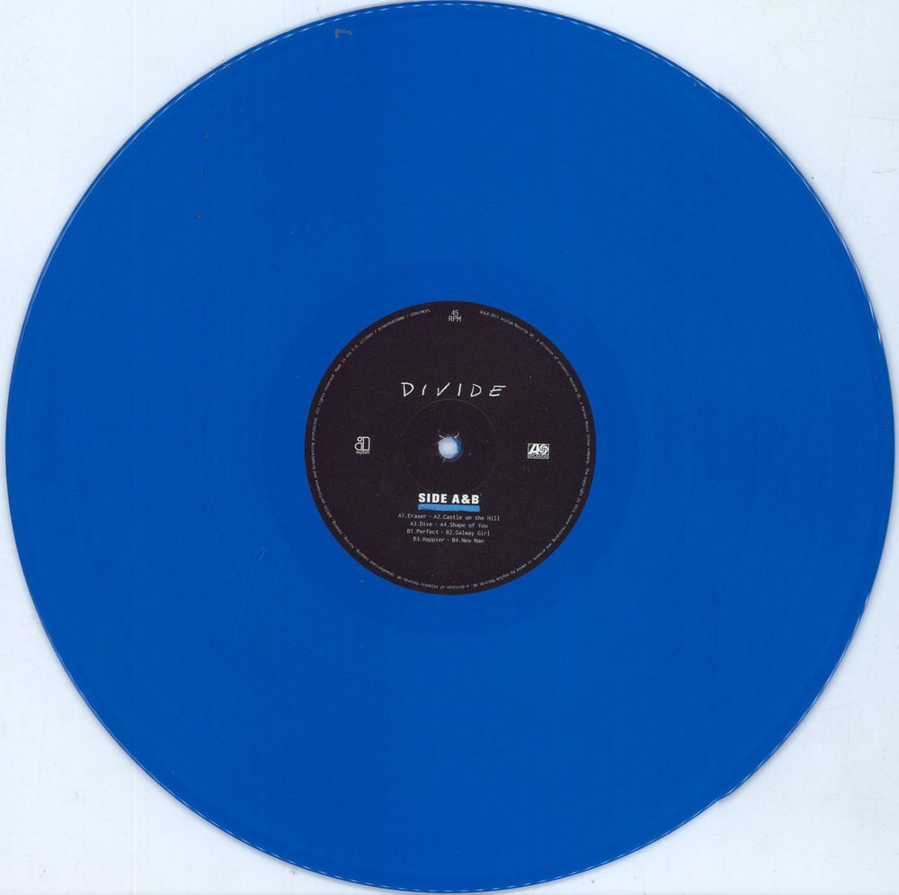 Ed Sheeran ÷ [Divide]: Deluxe Edition - Blue Vinyl + CD UK 2-LP vinyl record set (Double LP Album) EJB2LDI807150