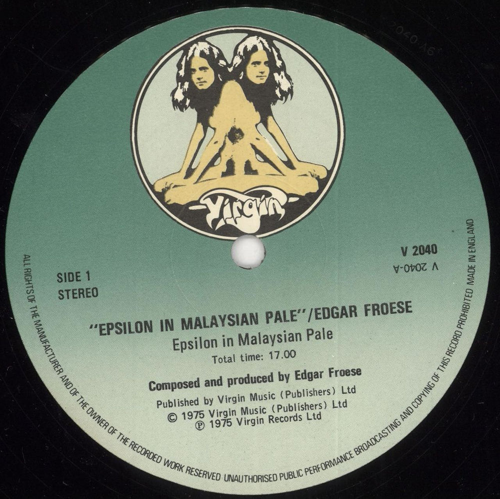 Edgar Froese Epsilon In Malaysian Pale - 2nd UK vinyl LP album (LP record) FROLPEP729402