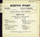 Edith Piaf Milford French 7" vinyl single (7 inch record / 45)