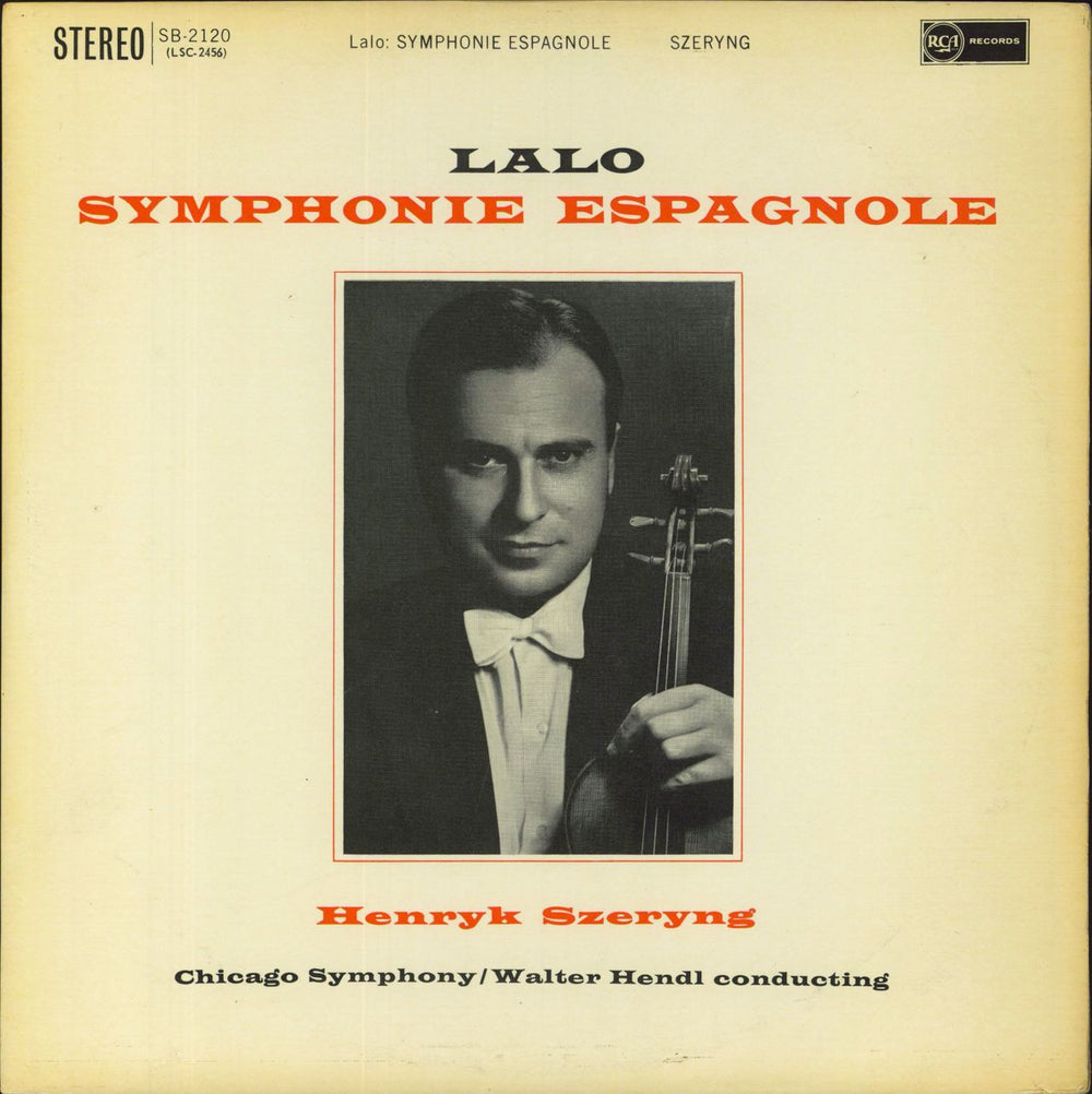 Edouard Lalo Symphonie Espagnole UK vinyl LP album (LP record) SB-2120