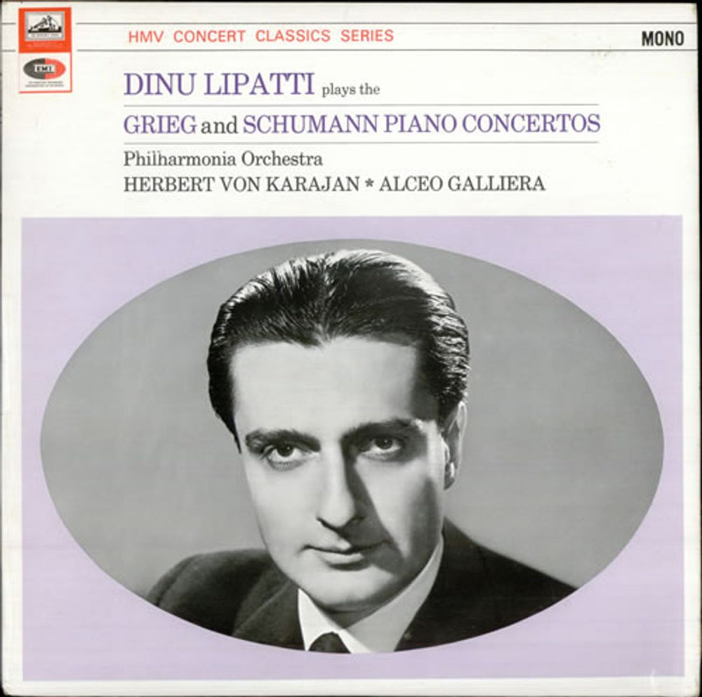 Edvard Grieg Dinu Lipatti plays the Greig and Schumann Piano Concertos UK vinyl LP album (LP record) XLP30072