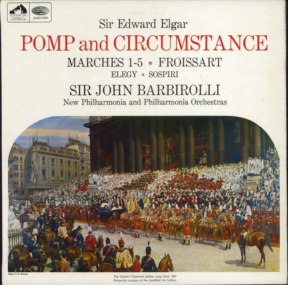 Edward Elgar Pomp and Circumstance - colour stamp UK vinyl LP album (LP record) ASD2292