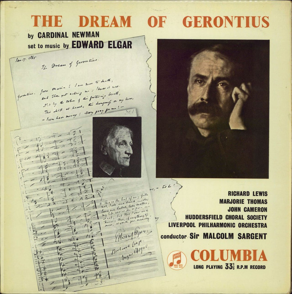 Edward Elgar The Dream of Gerontius - 2nd UK 2-LP vinyl record set (Double LP Album) 33CX1247/8