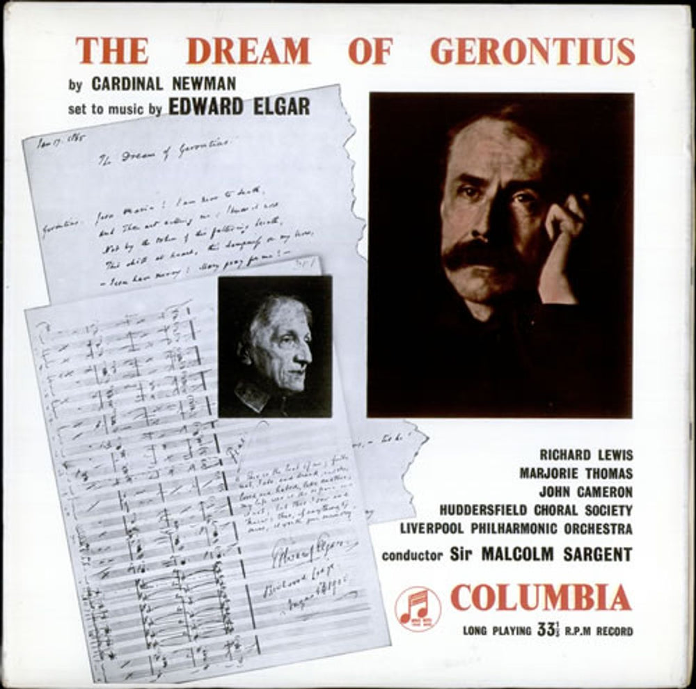 Edward Elgar The Dream of Gerontius - 3rd UK 2-LP vinyl record set (Double LP Album) 33CX1247/8