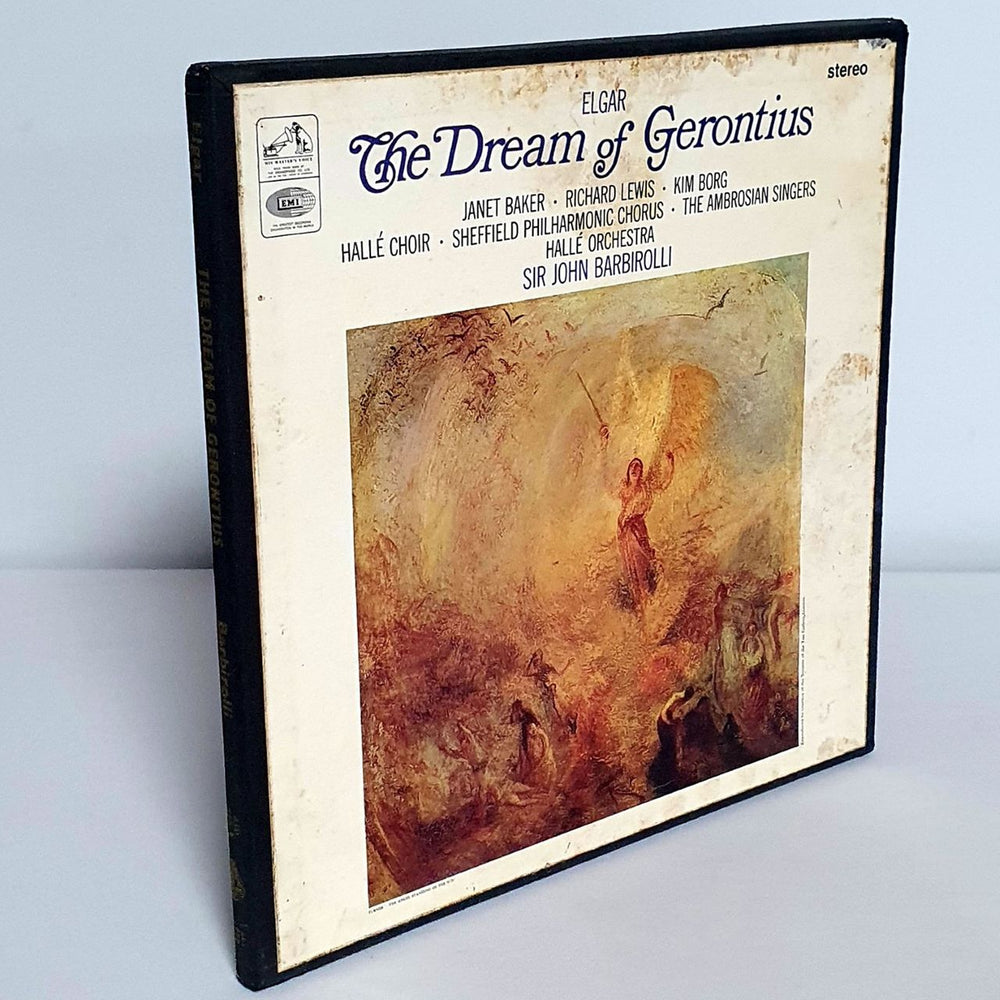 Edward Elgar The Dream of Gerontius - black & white stamp label UK Vinyl Box Set ASD648-9