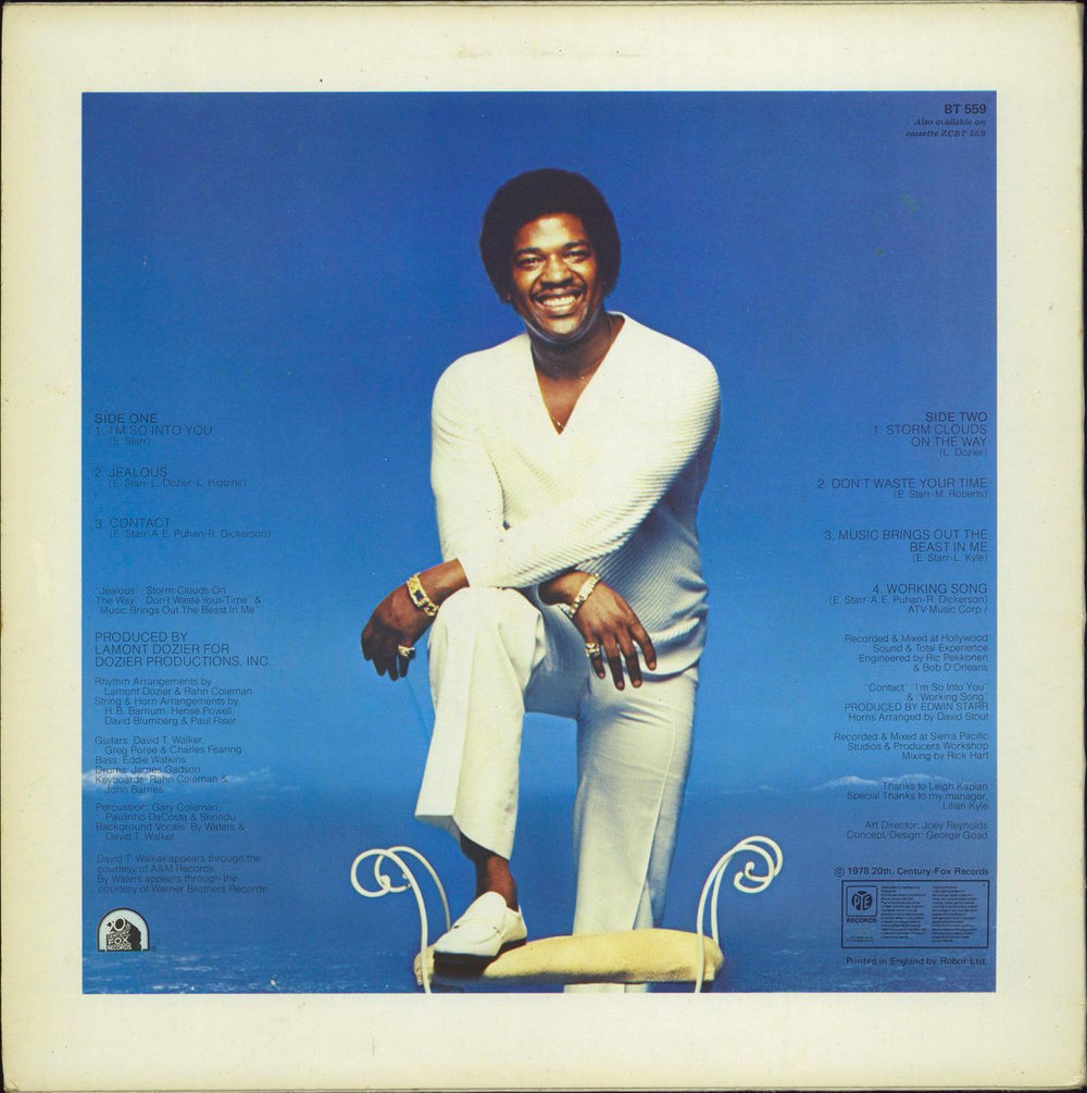 Edwin Starr Clean UK vinyl LP album (LP record)