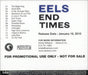 Eels End Times US Promo CD album (CDLP) EELCDEN509975