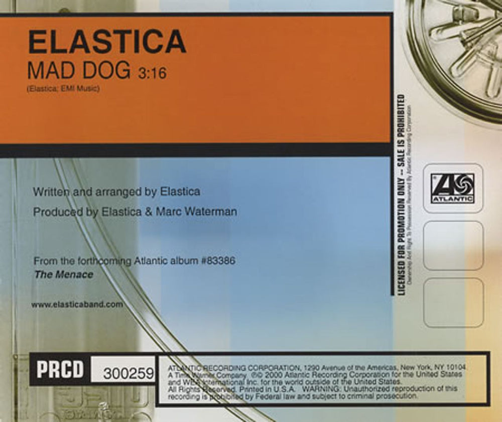 Elastica Mad Dog US Promo CD single (CD5 / 5") PRCD300259