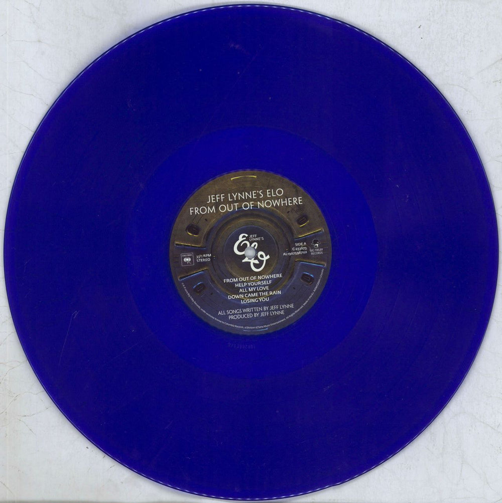 Electric Light Orchestra From Out Of Nowhere - 180gm Blue Vinyl UK vinyl LP album (LP record) ELOLPFR826833