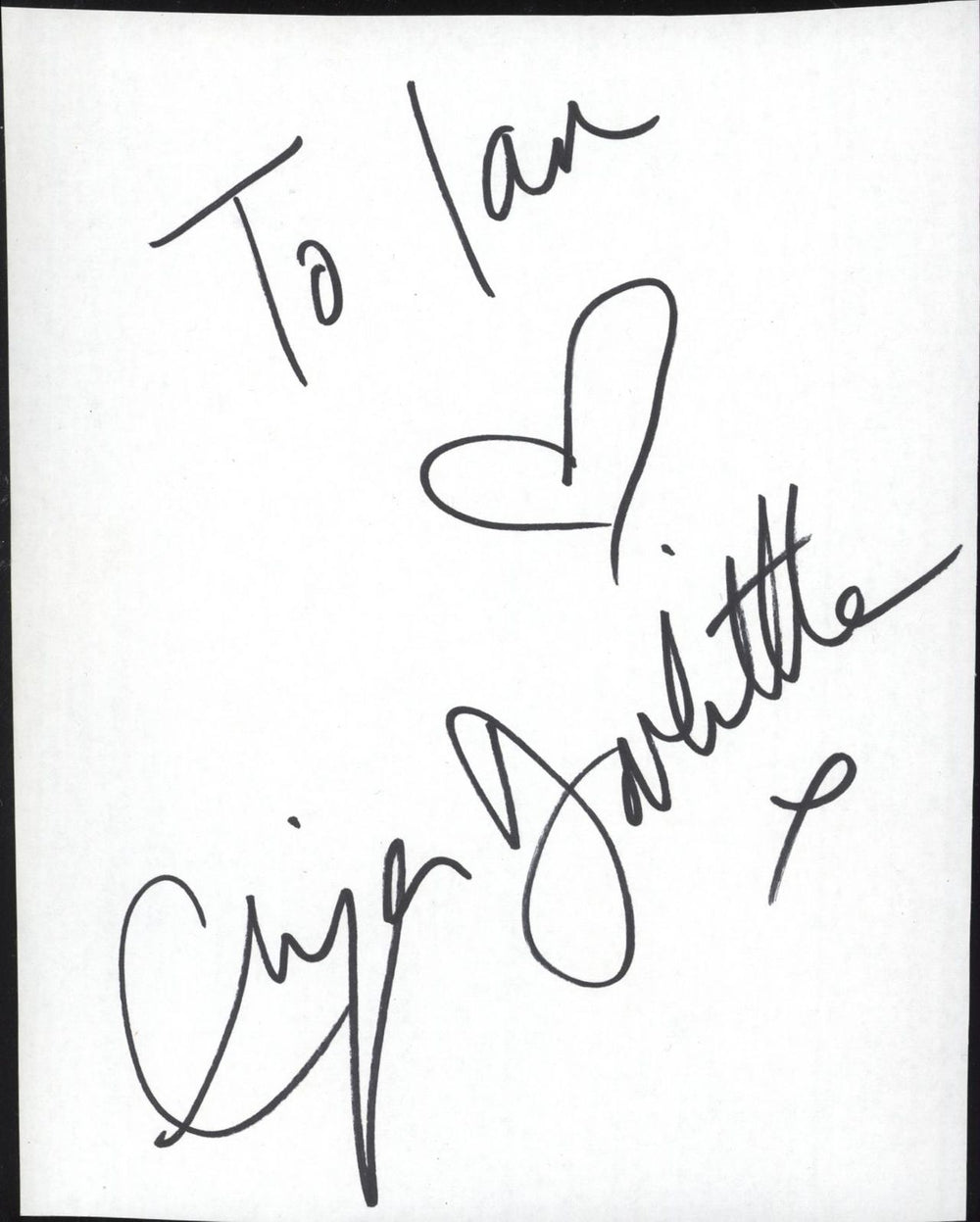 Eliza Doolittle Autograph UK memorabilia AUTOGRAPH