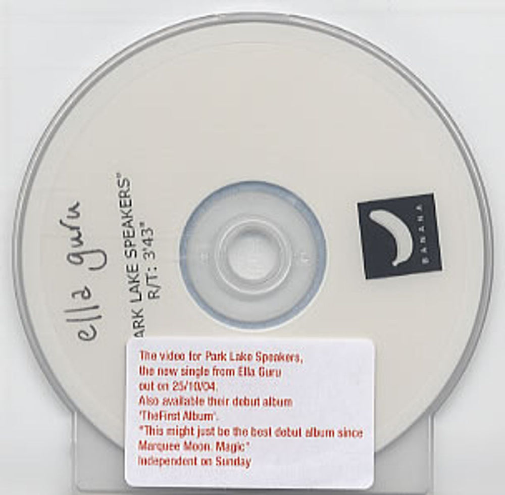 Ella Guru Park Lane Speakers UK Promo CD-R acetate CD-R ACETATE