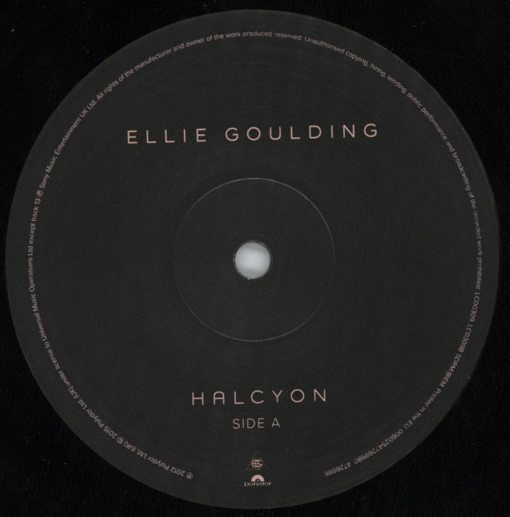 Ellie Goulding Halcyon UK vinyl LP album (LP record) ENPLPHA816323