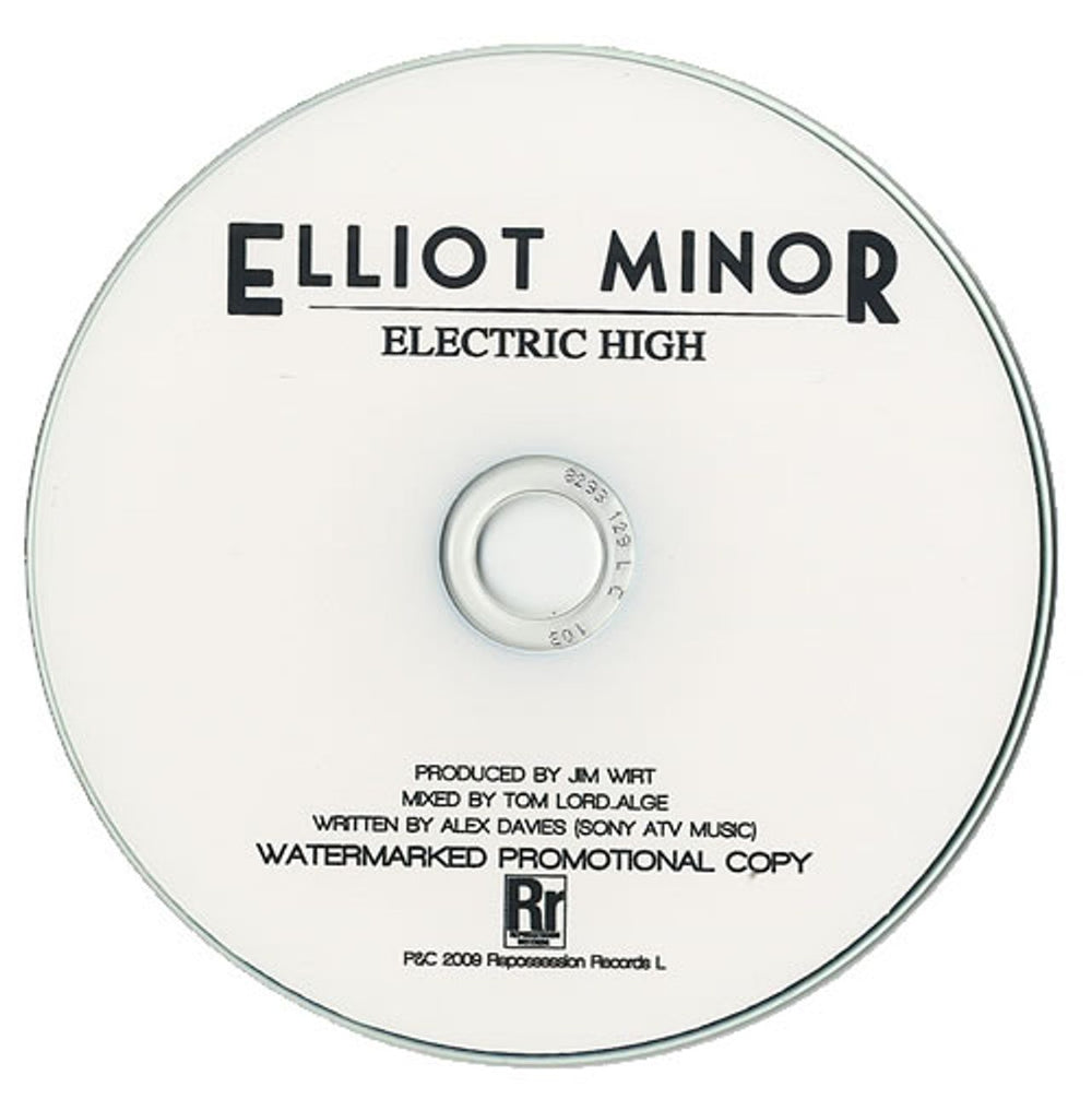 Elliot Minor Electric High UK Promo CD-R acetate CD-R ACETATE